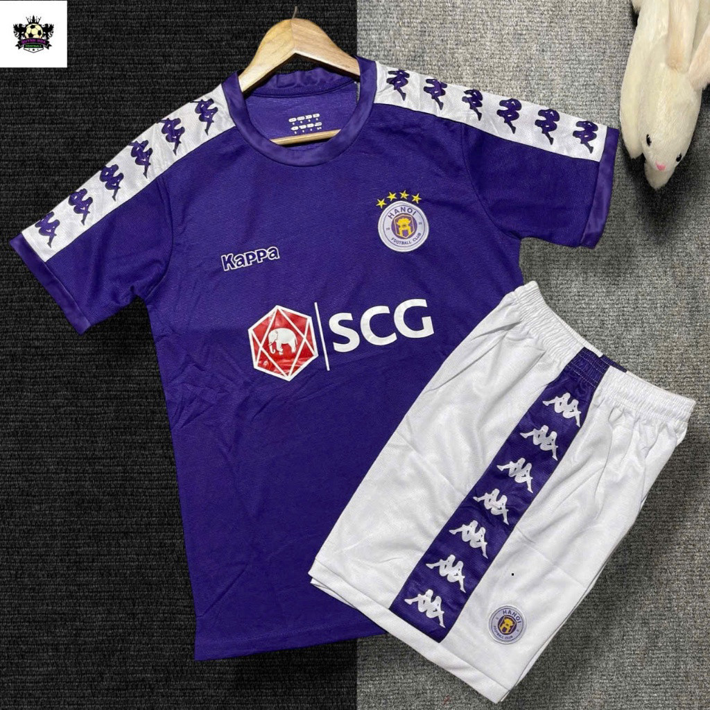 ( Free Ship) - ✅[Free Ship]✅Bộ Quần Áo Bóng Đá CLB CLB Bóng Đá Hà Nội Ngắn Tay - Vải Polyester Gai T