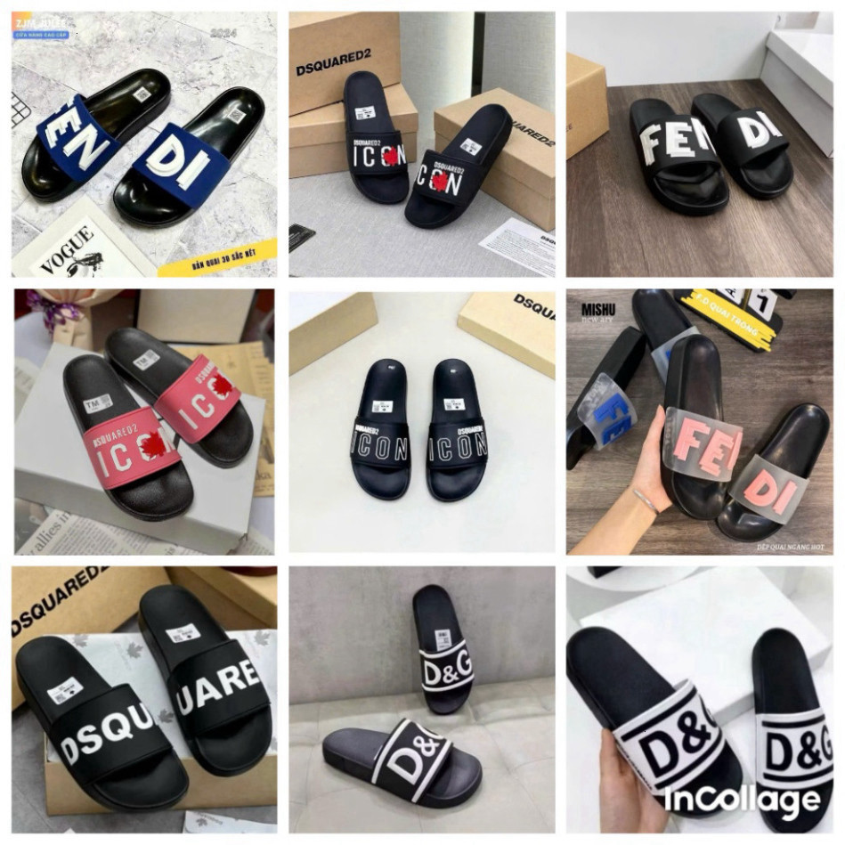 [HOT] Dep Nam Nuoc DSQ2 Icon Cao Su Tot, Chất Lượng Cao, Fitting Full Size --Dép DG Siêu Cấp