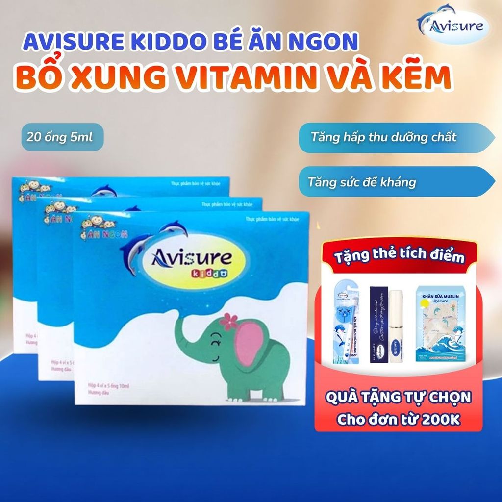 Avisure Kiddo Bé Ăn Ngon, Tăng Hấp Thu Dinh Dưỡng 30 Ống