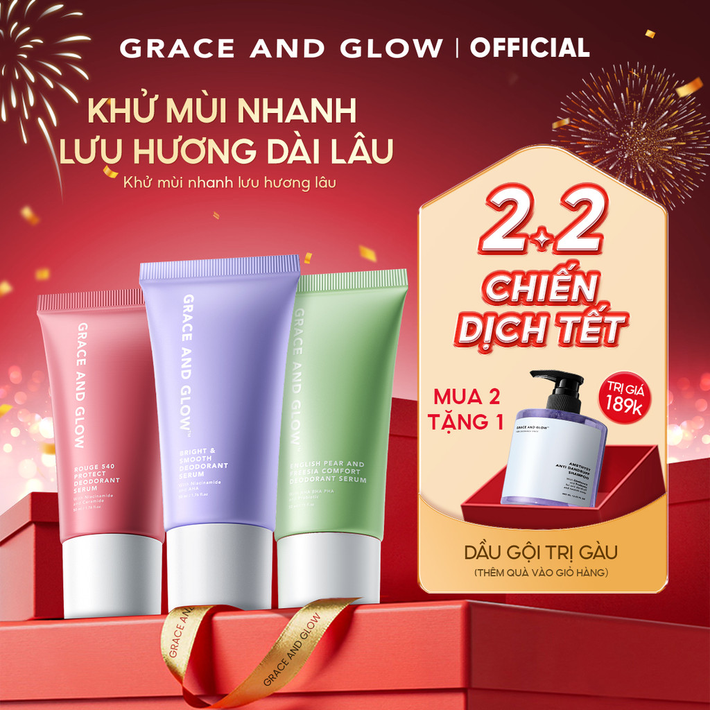 Lăn khử mùi Grace and Glow Black Opium Smooth Deodorant Serum Lăn Nách Sáng Da Ngăn Mồ Hôi với Niaci