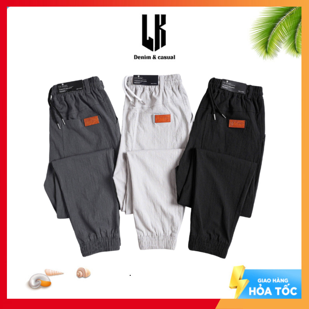"Quần Jogger LK Denim Linen Thụy Sĩ Đẳng Cấp, Thoáng Mát Dạ Dày"