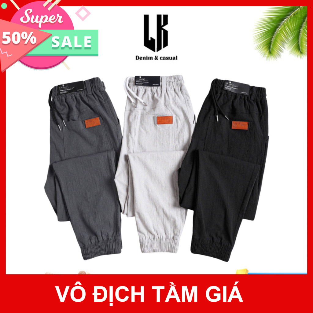 "Quần Jogger LK Denim Linen Thụy Sĩ Đẳng Cấp, Thoáng Mát Dạ Dày"