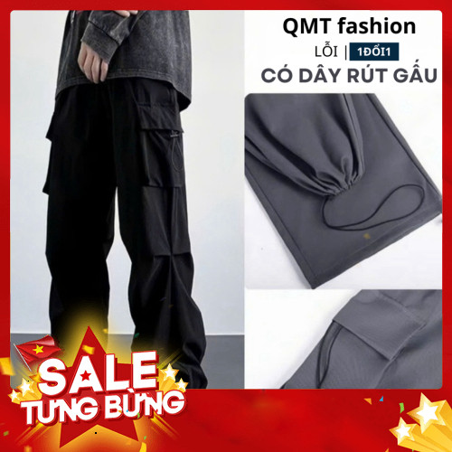 QuầnCargo pants Nam Hiphop có dây rút gấu QMT FASHION