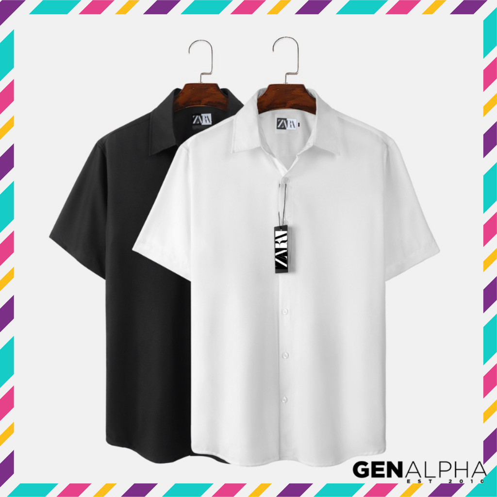 Áo Sơ Mi Nam Suông Gen 36Y7 Lụa Thái Cotton Mềm Mịn - GEN ALPHA