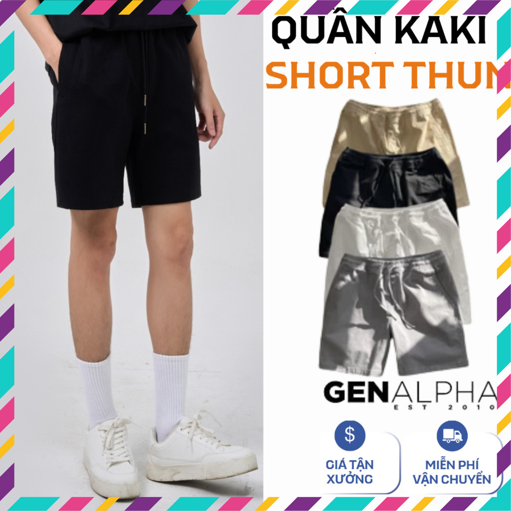 Quần Short Kaki Dây Rút GEN ALPHA Chất liệu GEN588