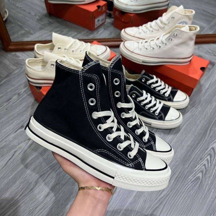 [ Hàng Chính Hãng ] Giày Converse 1970s, Converse cổ cao cổ thấp màu đen real Fullbox