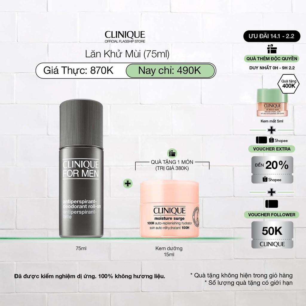 Lăn khử mùi cho nam CLINIQUE For Men Anti-Perspirant Deodorant Roll On 75ml