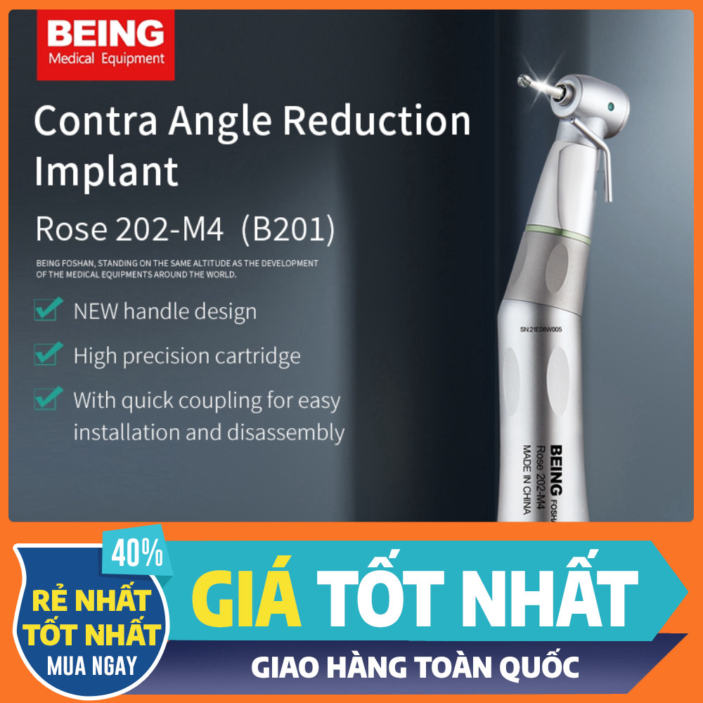 Đầu Cong cắm implant Being Rose 202J201-M4 1B201