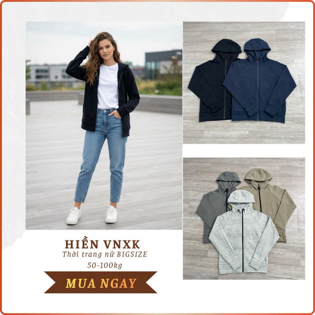 [Hiền VNXK] Áo khoác dài tay nam nữ,Mu*i xuất Nhật,có nón,có túi,có khoá kéo,vải thun dầy dặn, chuẩn