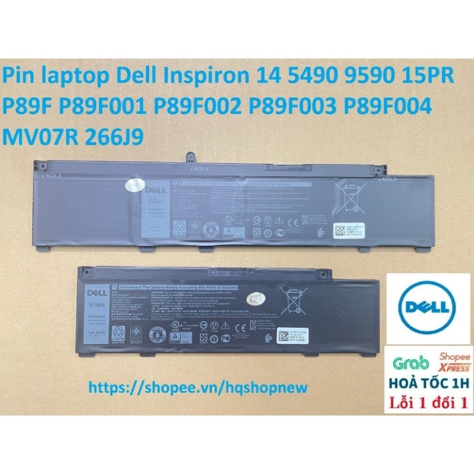 ⚡️ Pjn laptop Dell Inspiron 14 5490 9590 15PR P89F P89F001 P89F002 P89F003 P89F004 MV07R 266J9