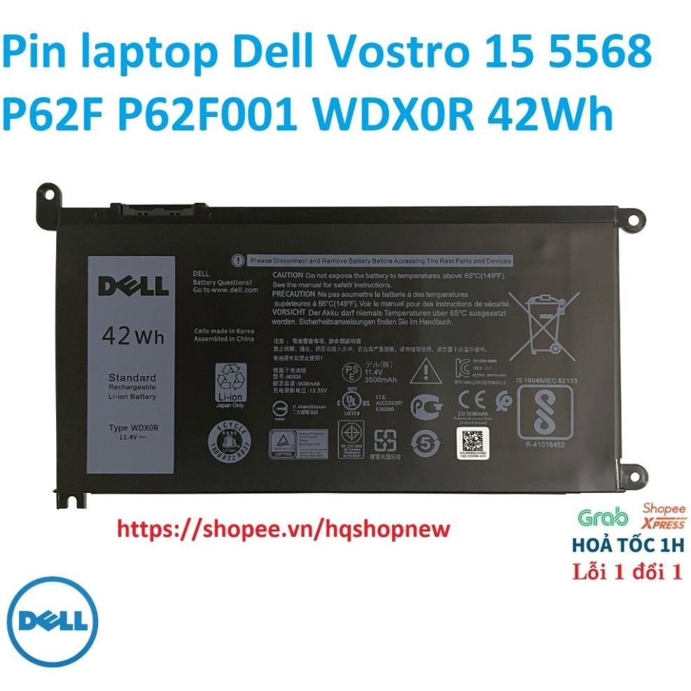 ⚡️ Pjn laptop Dell Vostro 15 5568 P62F P62F001 WDX0R 42Wh
