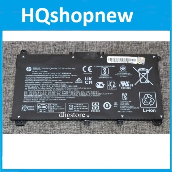 ⚡️ Pjn dùng cho laptop HP 15-EG 15-EH 17-CN 17-CP, 240 245 250 255 G9, 255 470 G8, HW03XL 41.04Wh