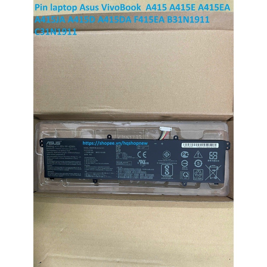 ⚡ Pjn laptop Asus VivoBook  A415 A415E A415EA A415JA A415D A415DA B31N1911 C31N1911
