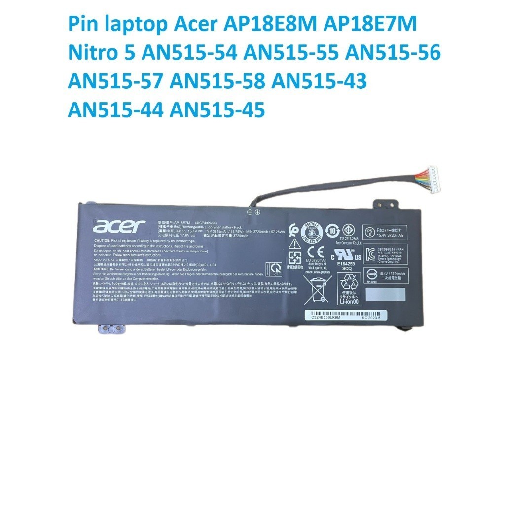 ⚡️ Pjn laptop Acer AP18E8M AP18E7M Nitro 5 AN515-54 AN515-55 AN515-56 AN515-57 AN515-58 AN515-43 AN5