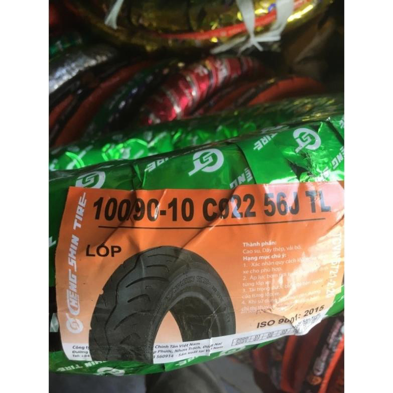 Lốp chengshin 100/90-10 không ruột sau zin chính hãng theo xe honda Lead, SCR , Atila và dùng nhiều 