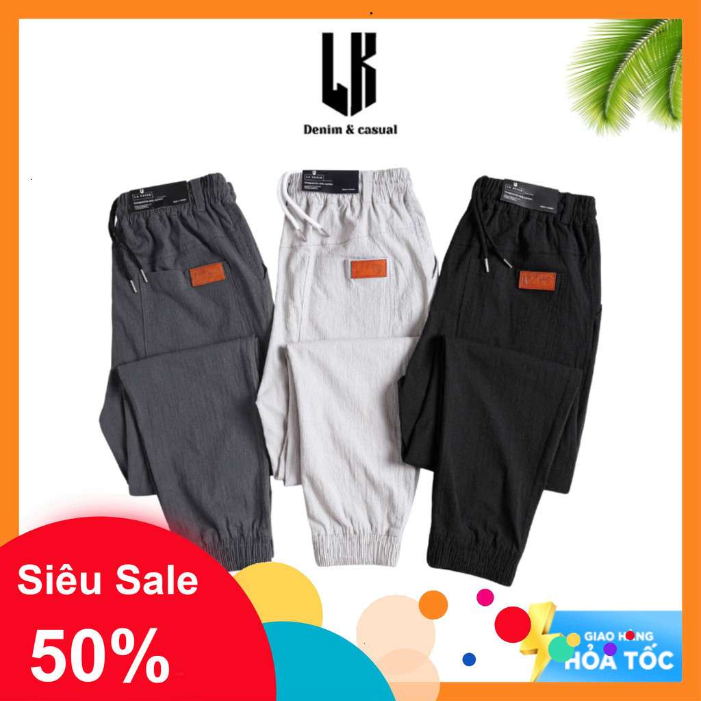 "Quần Jogger LK Denim Linen Thụy Sĩ Đẳng Cấp, Thoáng Mát Dạ Dày"