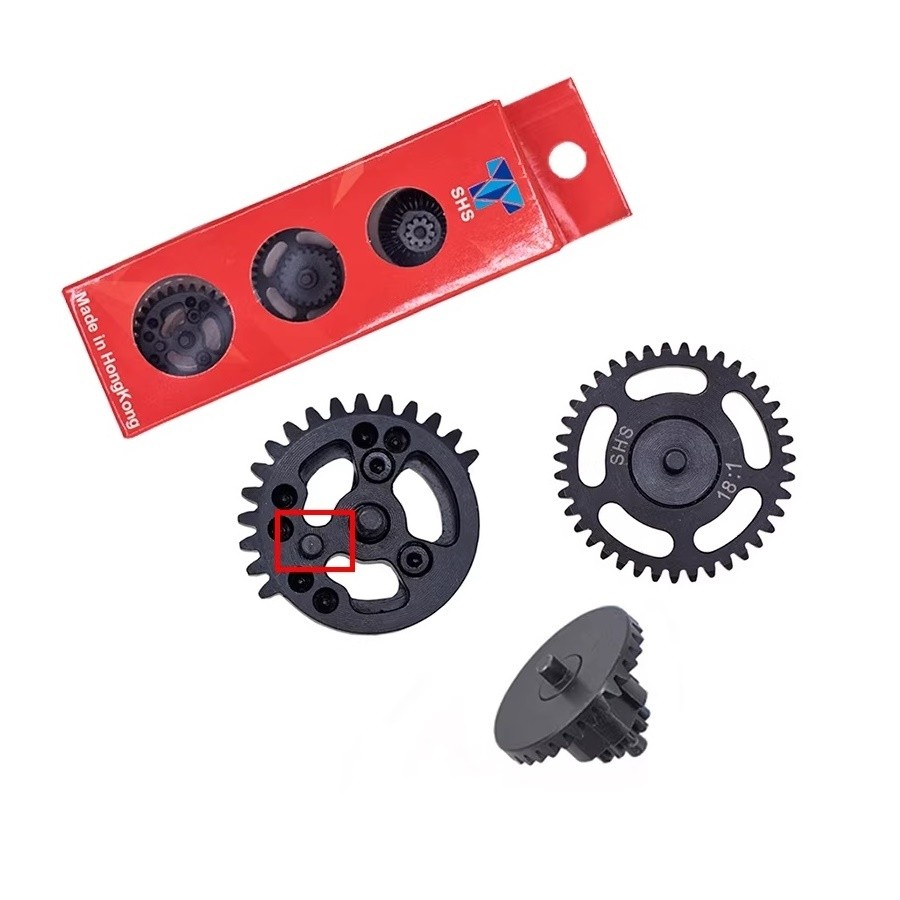 Bánh răng thép cho động cơ mô hình BJX x SHS Steel CNC 18:1/13:1 Gen.2 Gearset