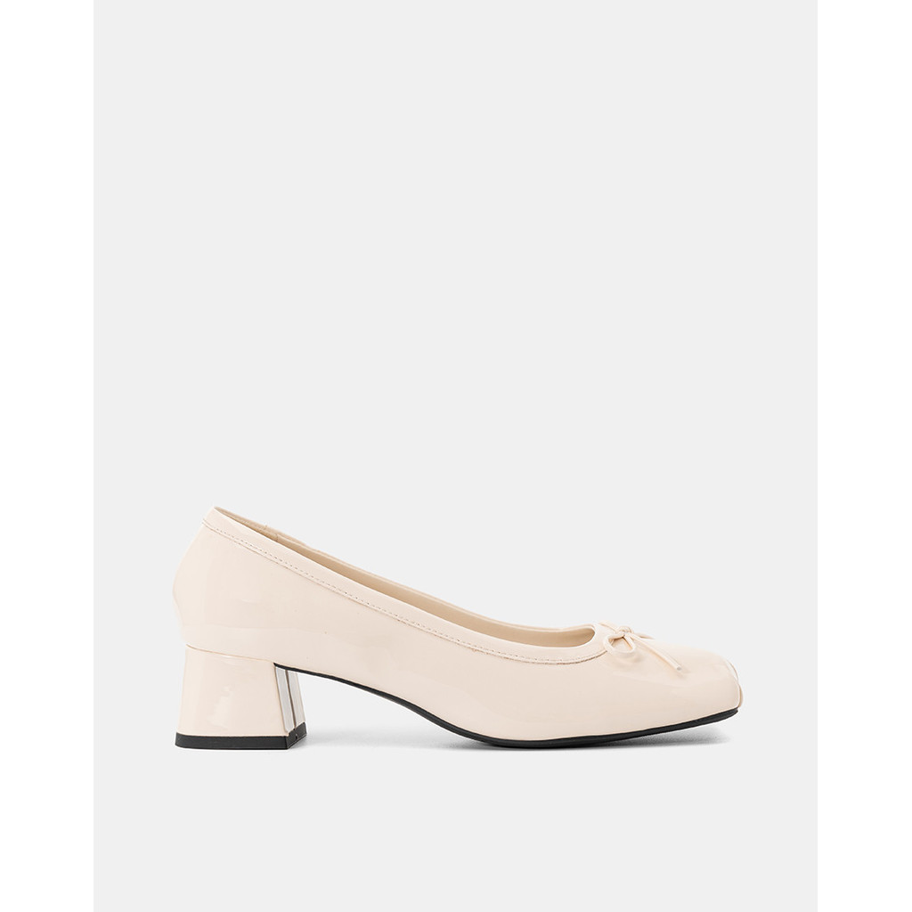 Giày Cao Gót Nữ 5cm Thời Trang JUNO Giày Cao Gót Mũi Vuông Phối Nơ CG05164