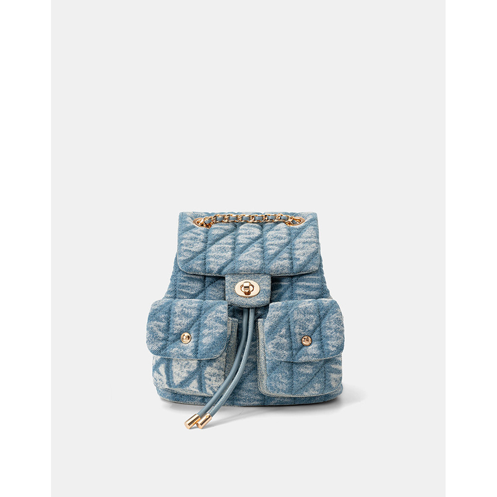 Balo Nữ Thời Trang JUNO Denim Nắp Gập Chần Bông BL188