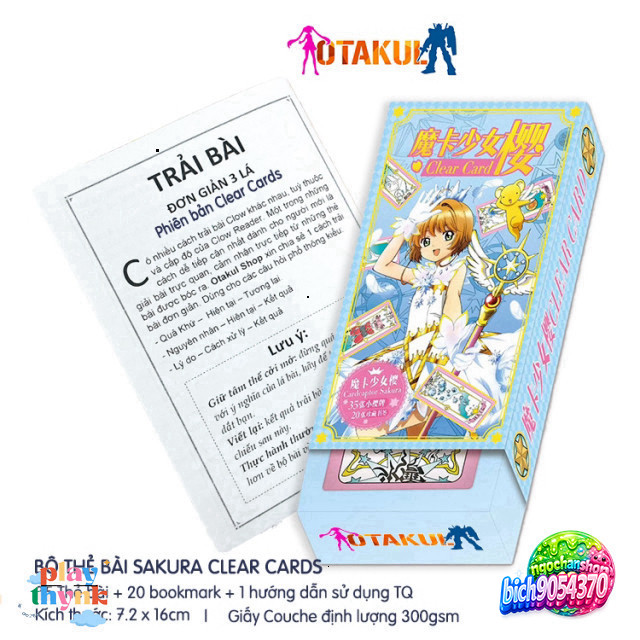 ÁP DỊCH SAKURA TÁO: Tarot Sakura Clear Card 17473B