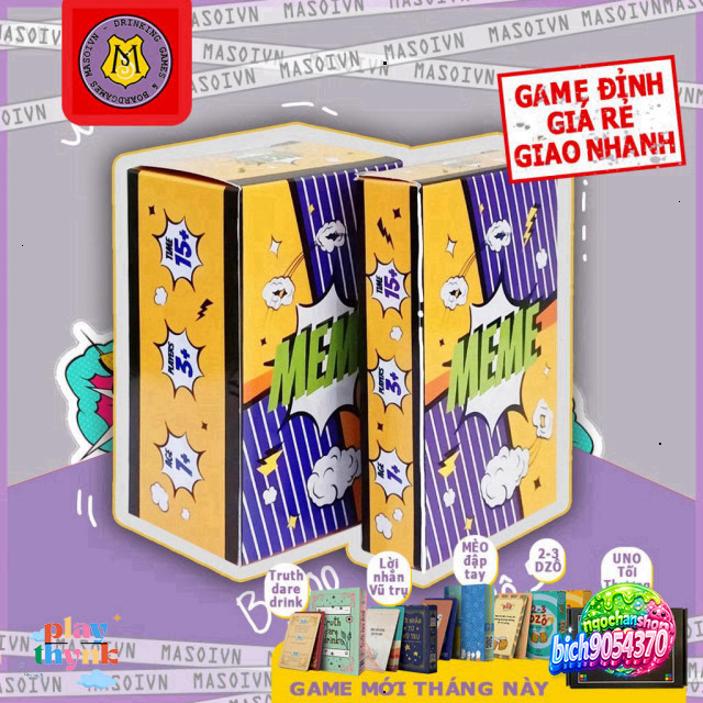 Bộ Bài Cùng Nhóm Bạn Thức Thám Bộ Meme 200 Lá