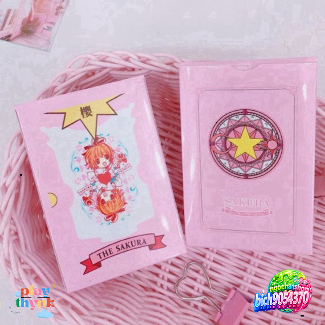 Sakura Tarô Hồng Dễ Thương Clow Card Cardcaptor Sakura 54 Lá