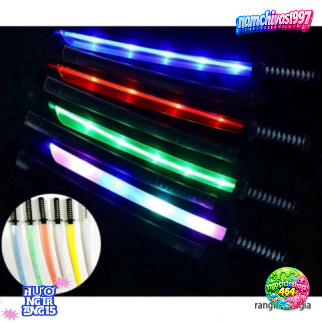 "Kiếm phát sáng nhạc Katana nhựa cho bé, 3 pin AAA, màu ngẫu nhiên"