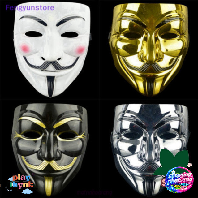 Fawkes Face Paint: Mặt Nạ Hacker Halloween Đa Năng Trang Phục