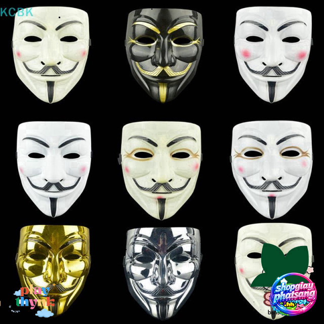Anonymous Guy Fawkes - Mặt Nạ Phục Vụ Halloween Người Lớn
