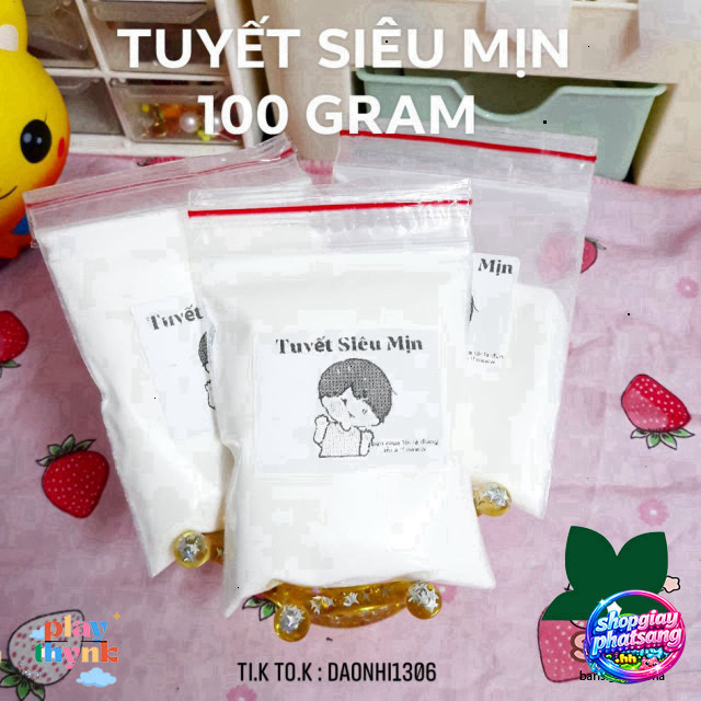 "Tuyết Mịn 100g - Slime Làn Mây Rất Hay, Mịn Sâu - Chính Hãng Slime Mây"