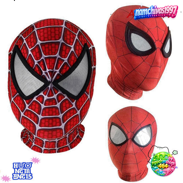 "Mũ Spider-Man 3D Người Lớn: Peter Parker, Miles Morales & Iron Spider"