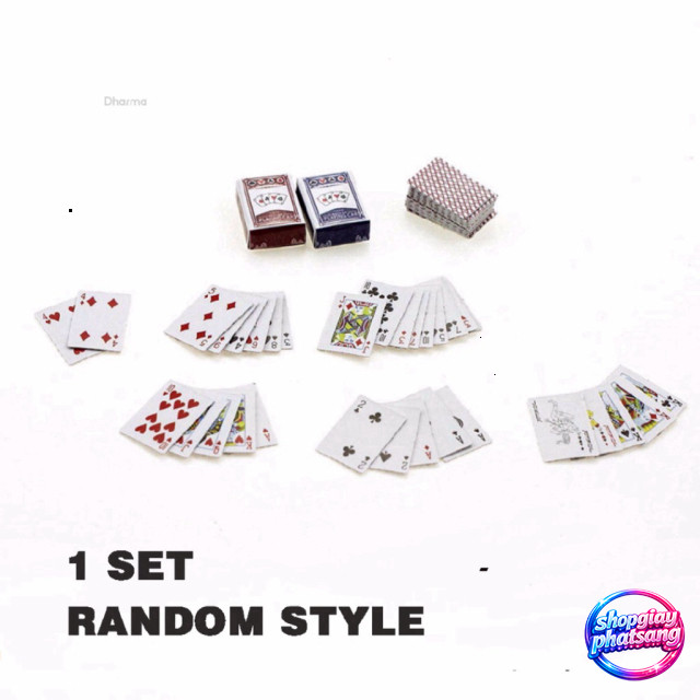 Poker Mini Dễ Thương Cho Nhà Búp Bê 1:12 Bộ Cũ