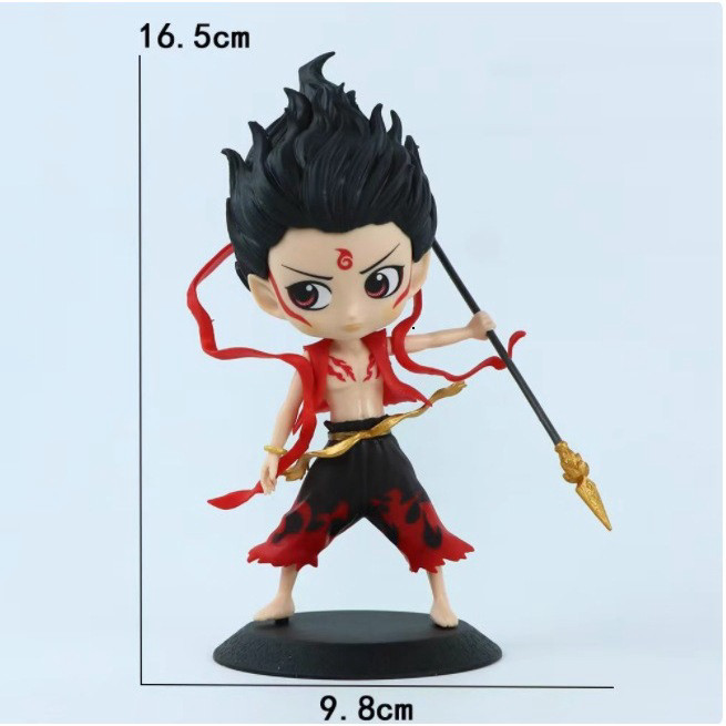 (ĐH) Na Tra & Ngao Bính - Mô Hình Chibi Dễ Thương - Bộ Trang Phục Đỏ Đen Rực Lửa & Áo Choàng Trắng T