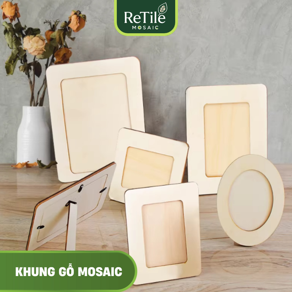 Khung Tranh, hộp bút, bình hoa, khung ảnh Mosaic, khung gỗ, làm đồ handmade, làm tranh mosaic