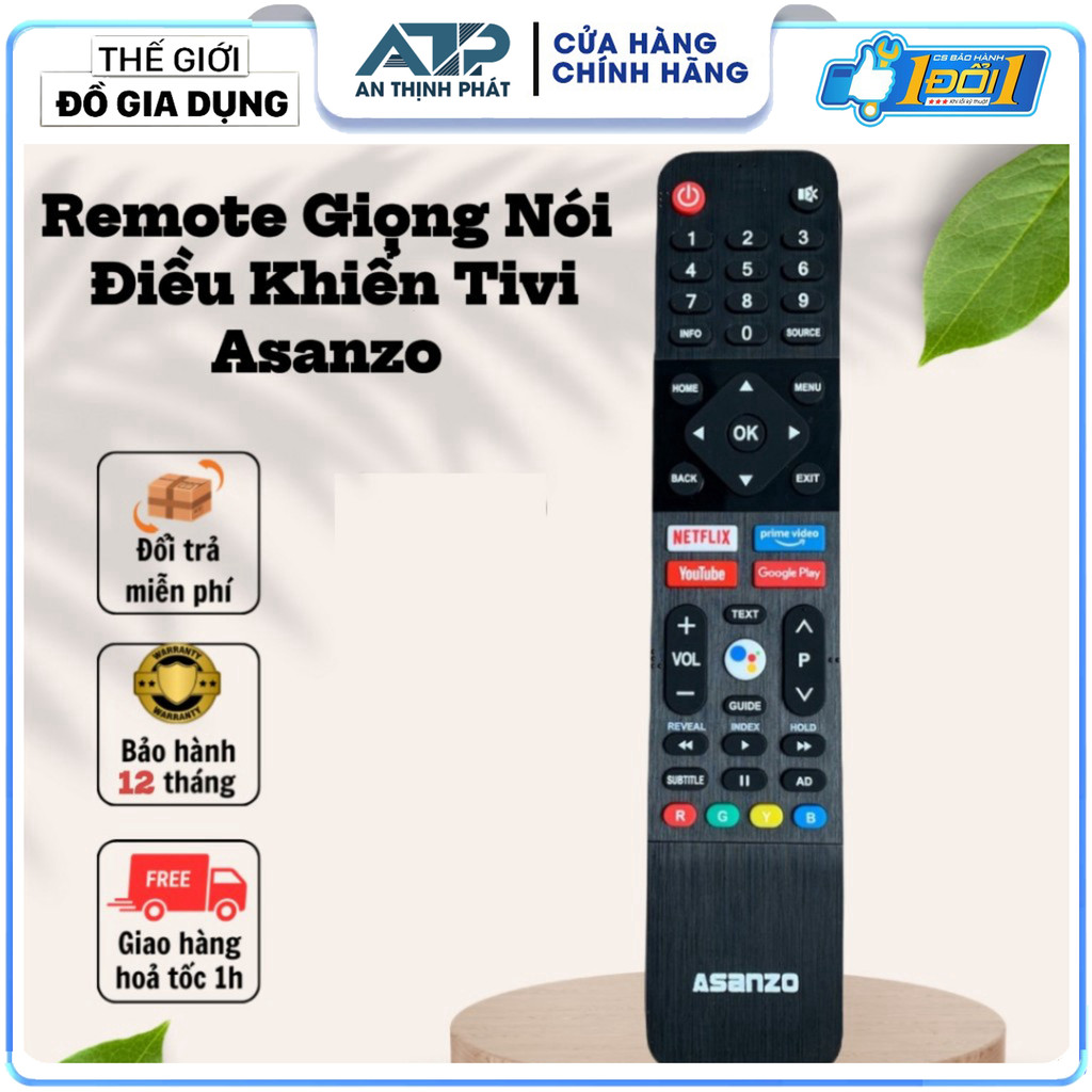 Remote Điều Khiển TIVI ASANZO ISLIM PRO 32S52//43S51//55U71 GIỌNG NÓI - Hàng Chính Hãng