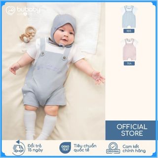 (0M-12M) Bodysuit cộc tay phối mầu xinh khỏe cho bé Bubaby Viscose IVS233128 | Body Chính hãng