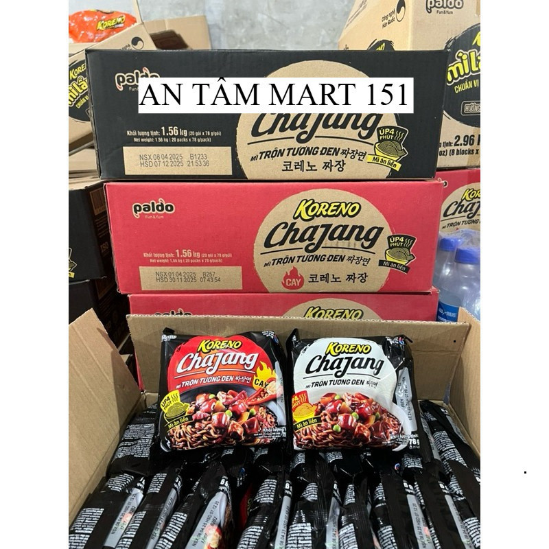 Thùng 20 gói mỳ tương đen - lẩu thái 74g 1 gói.