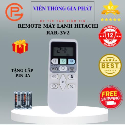 REMOTE MÁY LẠNH HITACHI RAR-3V2 - ĐIỀU KHIỂN ĐIỀU HÒA HITACHI RAR-3V2 (HÀNG ZIN TẶNG PIN)
