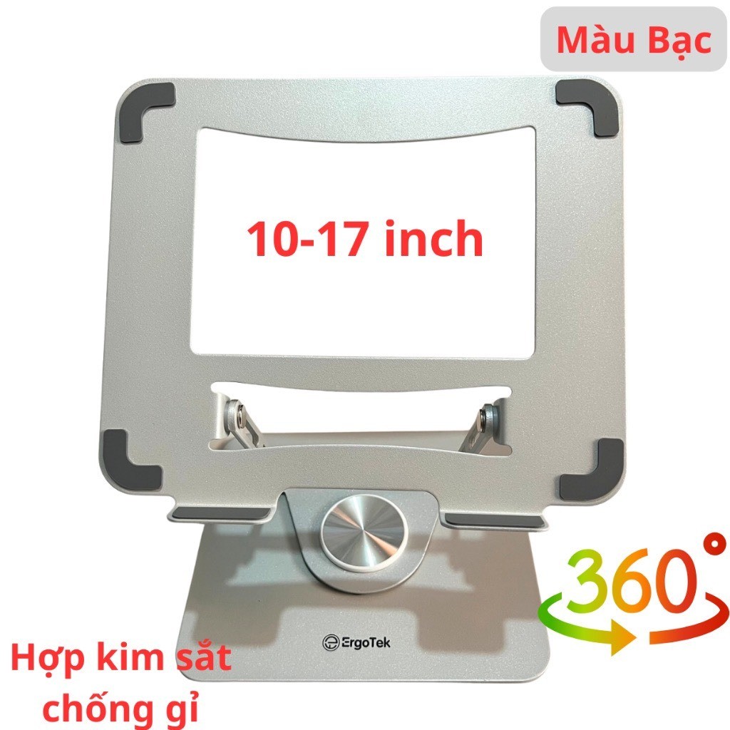 (Màu Bạc) Giá đỡ Laptop Xoay 360 độ L234 Hàng CC-Tuỳ chỉnh độ cao-Dành cho Laptop - Macbook - Ipad