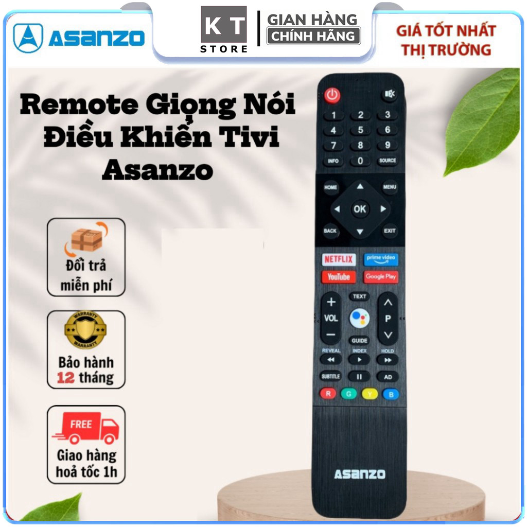 Remote Điều Khiển TIVI ASANZO ISLIM PRO 32S52//43S51//55U71 GIỌNG NÓI - Hàng Chính Hãng