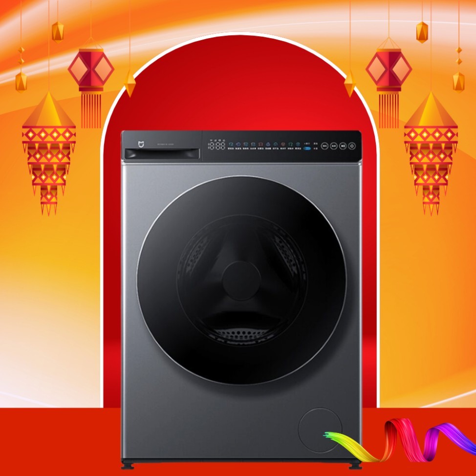 Máy Giặt Sấy Mijia MJ203 Giặt 10kg, Sấy 7kg - Tự Căn Chỉnh Nước Giặt, Khử Khuẩn Ion Bạc