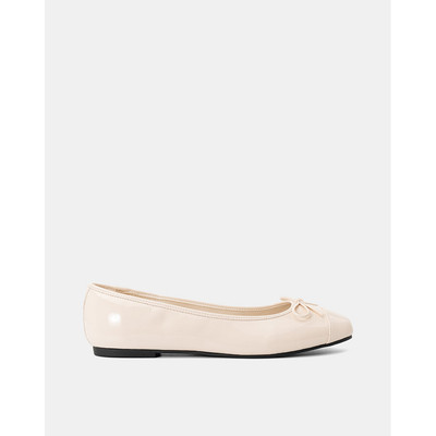 Giày Búp Bê Nữ 1cm Thời Trang JUNO Phối Nơ Bọc Toecap BB01147