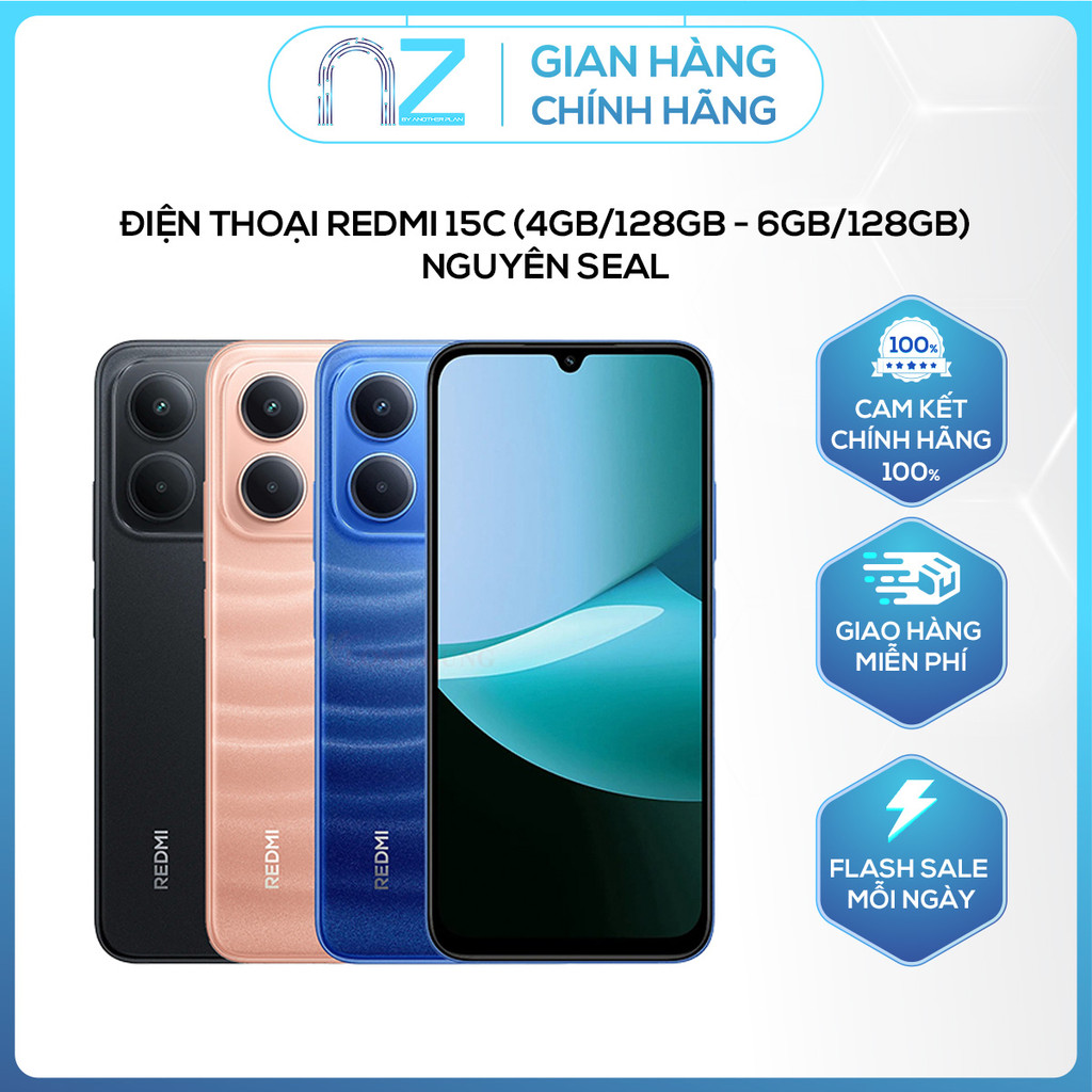 [Chính Hãng] Điện thoại Redmi 15C (4GB/128GB - 6GB/128GB) - Nguyên Seal