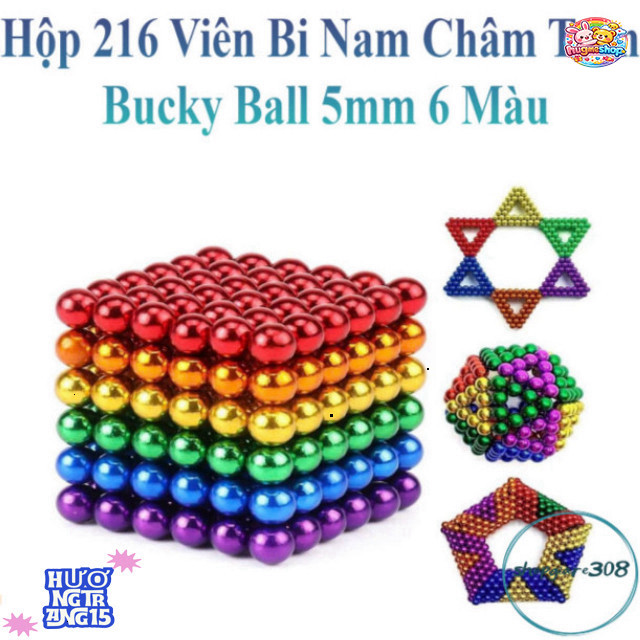 "216 Viên Bi Nam Châm Bucky Ball Round 6 Màu - Xếp Hình 5x5 Mm"

Hoặc:

"Bucky Ball Nam Châm Viên 21