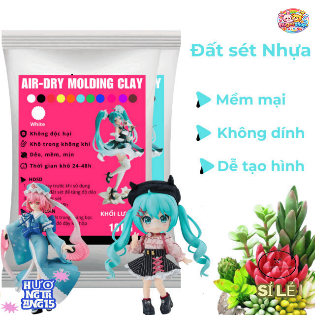 Đất Sét Tự Khô 100G - Perfect cho Nghệ Thuật Chibi & Hoa