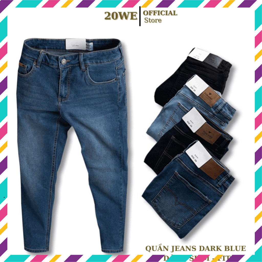 Quần Jeans Nam Slim Co Giãn 20WE Dáng Basic Trẻ Trung EABJ012
