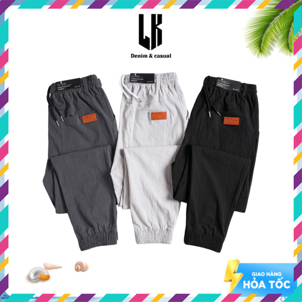 "Quần Jogger LK Denim Linen Thụy Sĩ Đẳng Cấp, Thoáng Mát Dạ Dày"