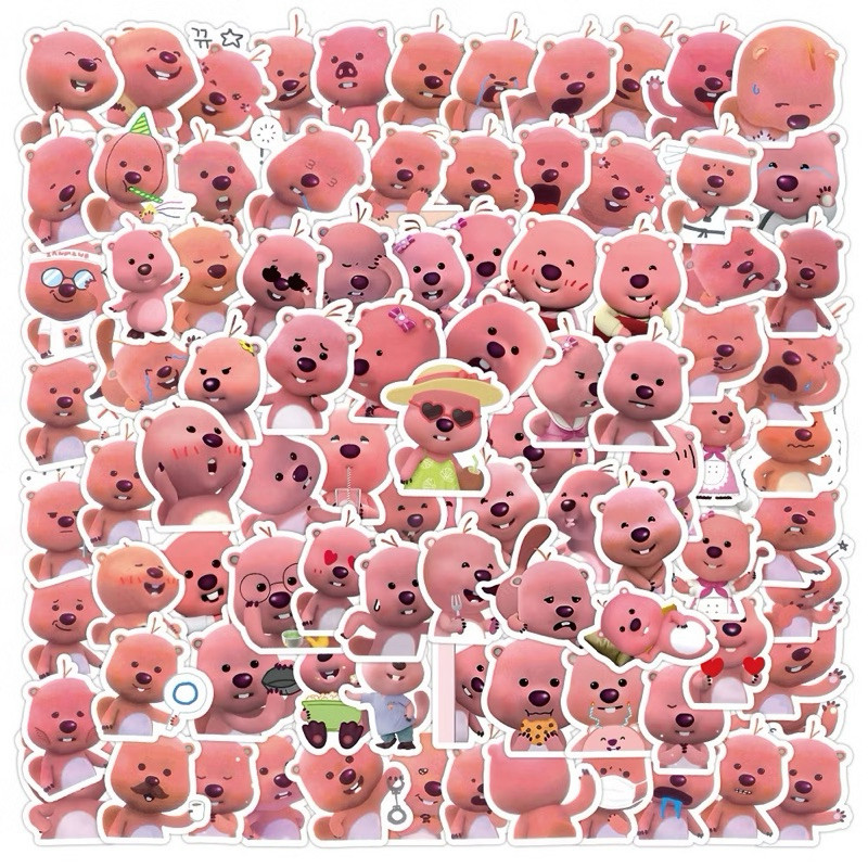 Sticker Loopy biểu cảm đáng yêu DIY hình dán graffiti Loopy trang trí sổ tay bình nước miếng dán mũ 