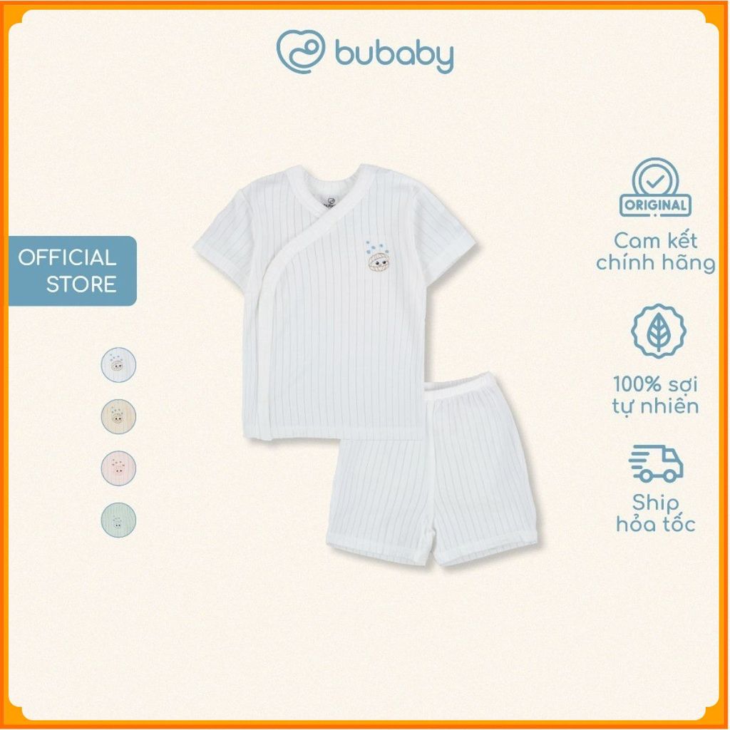 [BU Baby] (1M-6M) Bộ ngắn tay cài chéo Modal - BMD130800 | Quần áo chính hãng