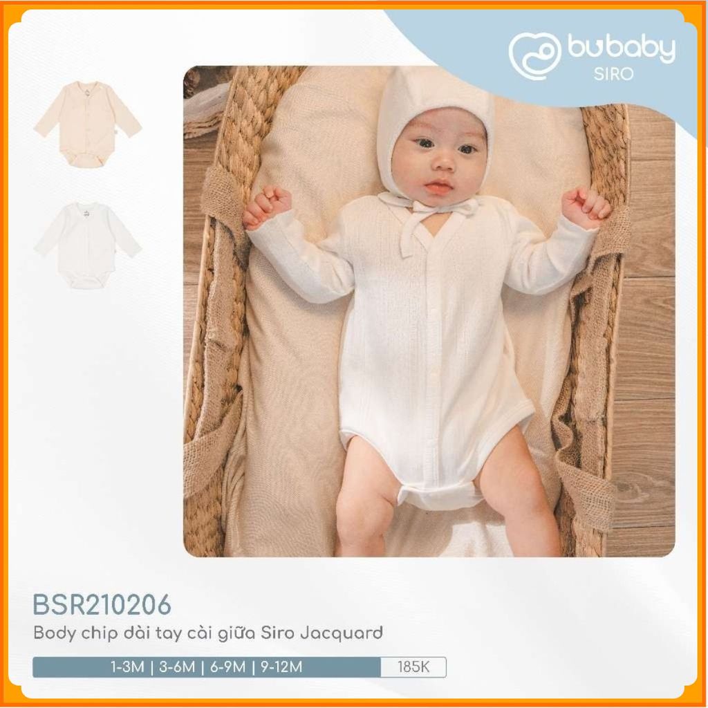 [BU Baby] (1-12M) Body dài tay cài sau bèo cổ [BU Baby] - BSR2110BC - [BU Baby] sơ sinh - [BU Baby] 